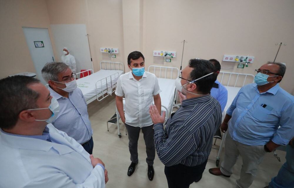Wilson Lima entrega enfermaria para vítimas de AVC, subestação elétrica e estação de tratamento no HPS João Lúcio