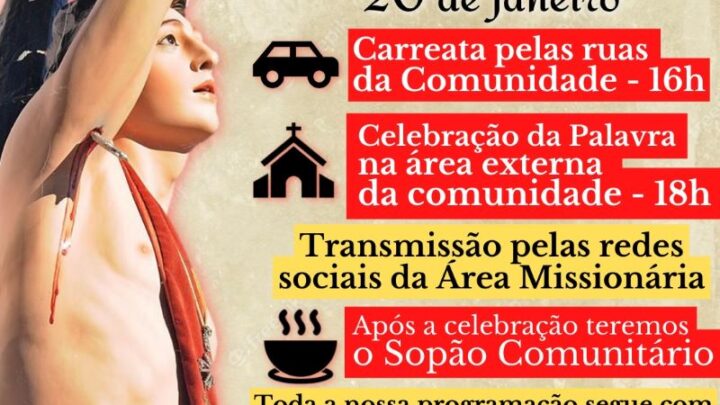 São Sebastião é festejado com carreata e celebração em Petrópolis