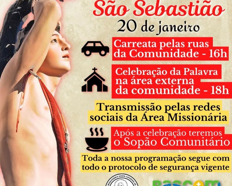 São Sebastião é festejado com carreata e celebração em Petrópolis