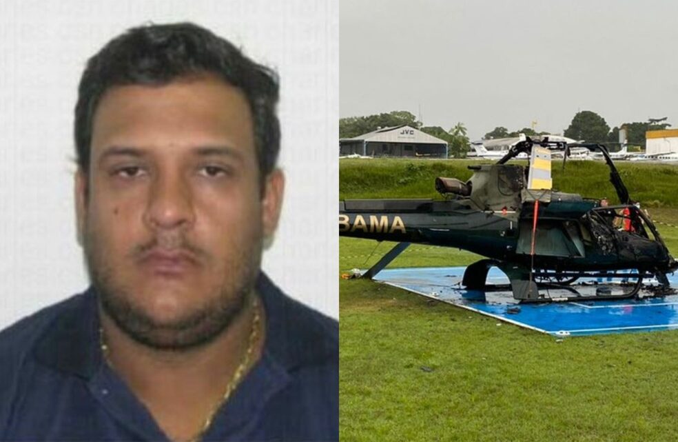 Empresário é preso em Goiânia suspeito de mandar queimar helicópteros do Ibama em Manaus