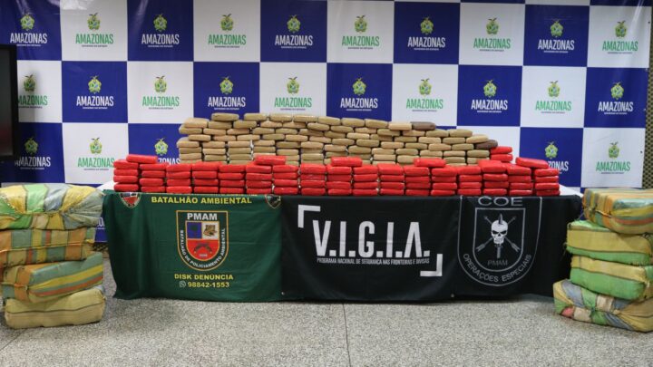 Operação Hórus: forças de segurança apreendem 600 quilos de drogas e prendem cinco homens no Amazonas