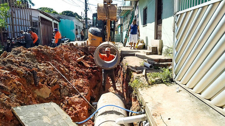Prefeitura de Manaus soluciona problemas de alagações com nova rede de drenagem profunda no bairro da Paz