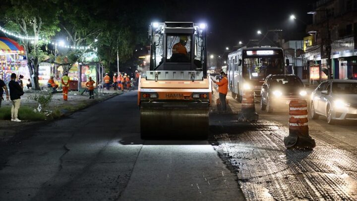 1,3 mil tonelada de asfalto é aplicada na Avenida Desembargador João Machado, no bairro Alvorada