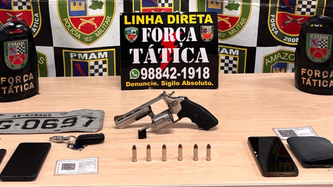 Polícia Militar do Amazonas prende dois homens e apreende três armas em ações desencadeadas em Manaus