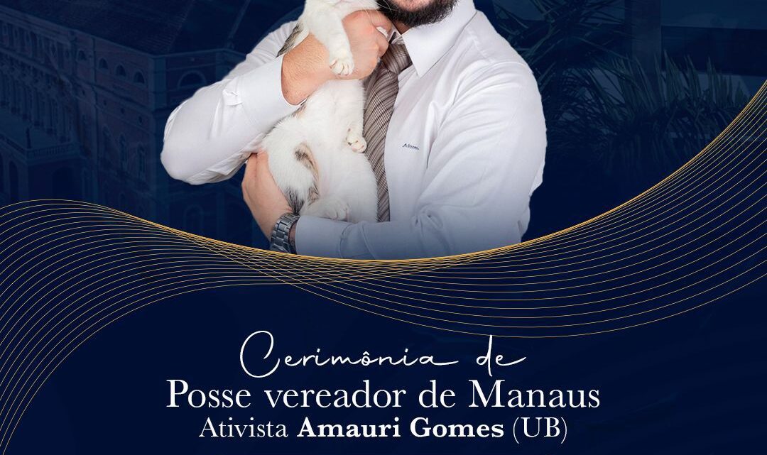 Amauri Gomes toma posse como vereador nesta terça-feira (9), na Câmara Municipal de Manaus
