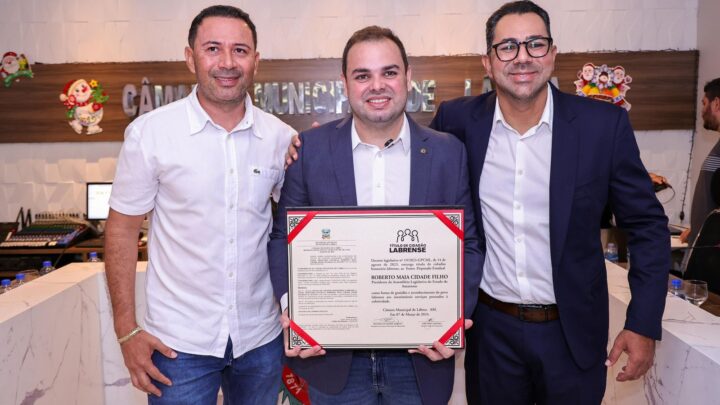 Em Lábrea, presidente Roberto Cidade recebe Título de Cidadão Labrense e reforça compromisso com o município