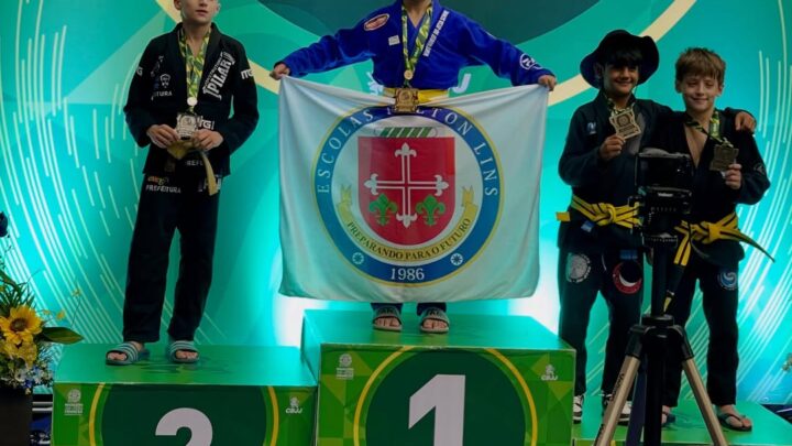 Alunos das Escolas Nilton Lins ganham ouro e bronze no Brasileiro de Jiu-Jitsu Crianças 