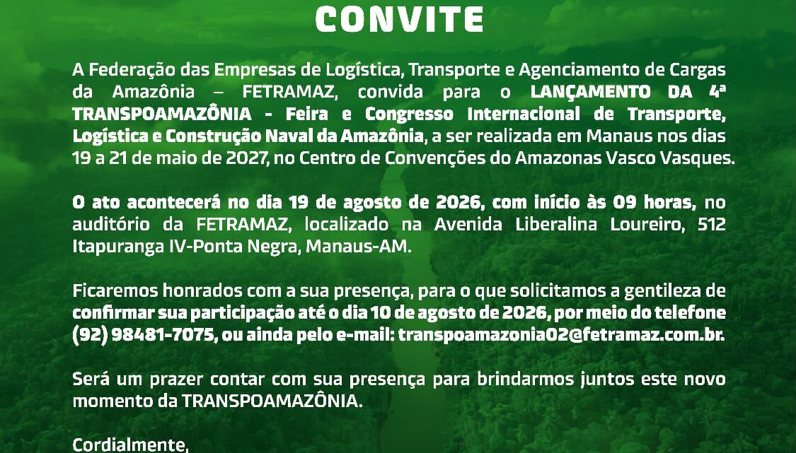 Lançamento da TranspoAmazônia 2027 anuncia novidades no megaevento