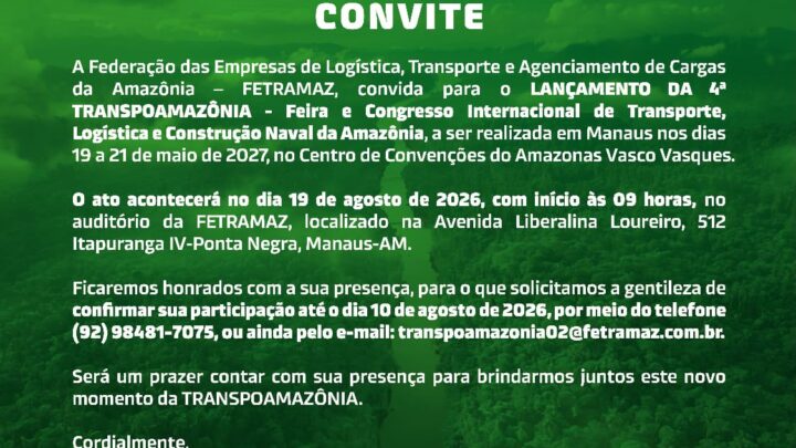 Lançamento da TranspoAmazônia 2027 anuncia novidades no megaevento